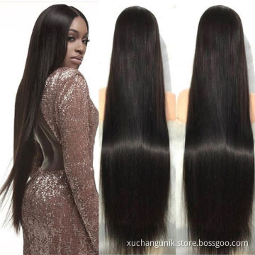 Uniky 13x4 Super Fine HD Lace Frontal Wigs Brazilian Straight Human Hair Wigs 150% 180% Human Hair Lace Wig For Black Woman